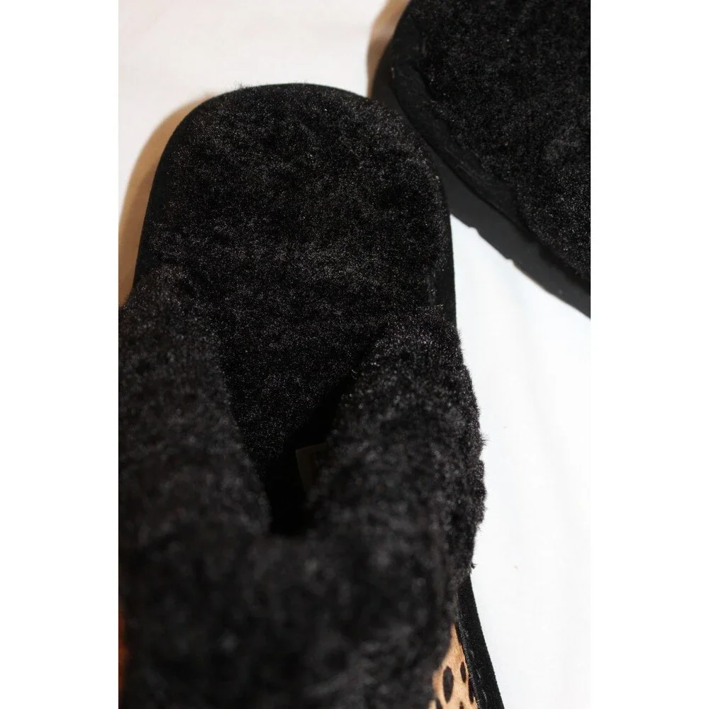 ARIAT WOMEN'S JACKET SQUARE TOE SUEDE EXOTIC PRINT SLIPPERS BROWN‎ BLACK 9